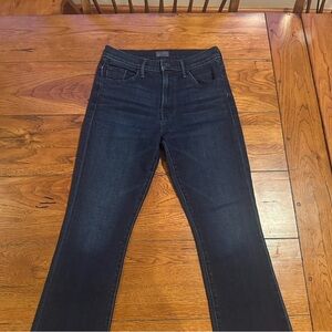 Mother Crop Step Fray Jeans